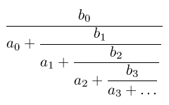 b0(x)/(a0(x)+b1(x)/(a1(x)+b2(x)/(a2(x)+...